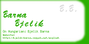 barna bjelik business card